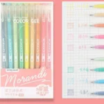 Morandi Color Gel Pen 9 pcs Multicolor set C